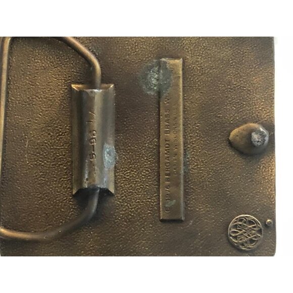 Men's Vintage Brown Behgamof Brass Antique Classic Lightweight Belt Buckle - Picture 3 of 3